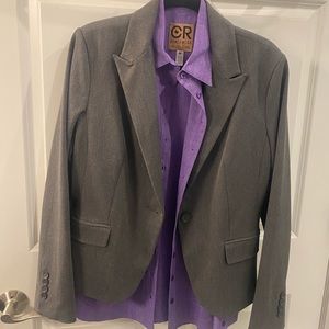 CR Ranchwear SunSmart Western Pro Shirt with Dark Gray Express Blazer